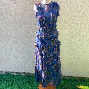 Ted Baker Long Dress Layers sz 0
